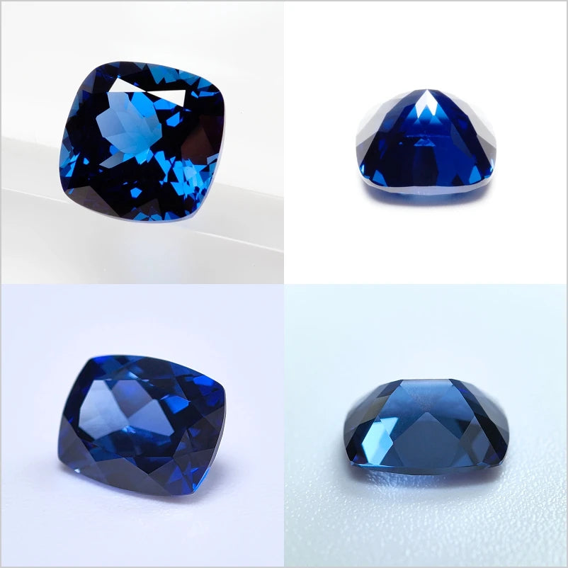 ABCLab Grown Sapphire Royal Blue Color Multiple Cuts Available Gems For Jewelry Setting&Custom Design Selectable Certificate