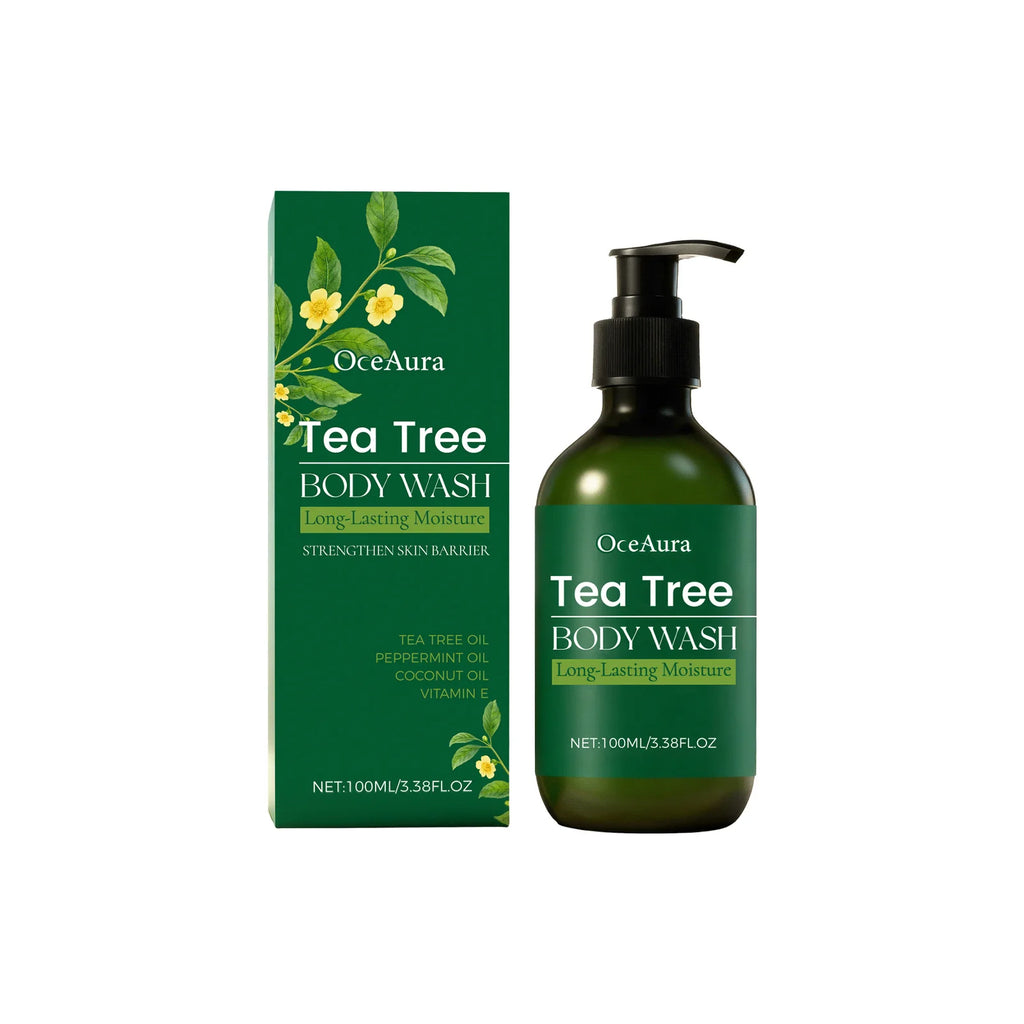 OceAura Tea Tree Body Wash Nourishing Skin Gentle Care Wash Away Dirt Eliminate Body Odors Strengthen Skin Barrier Shower Gel