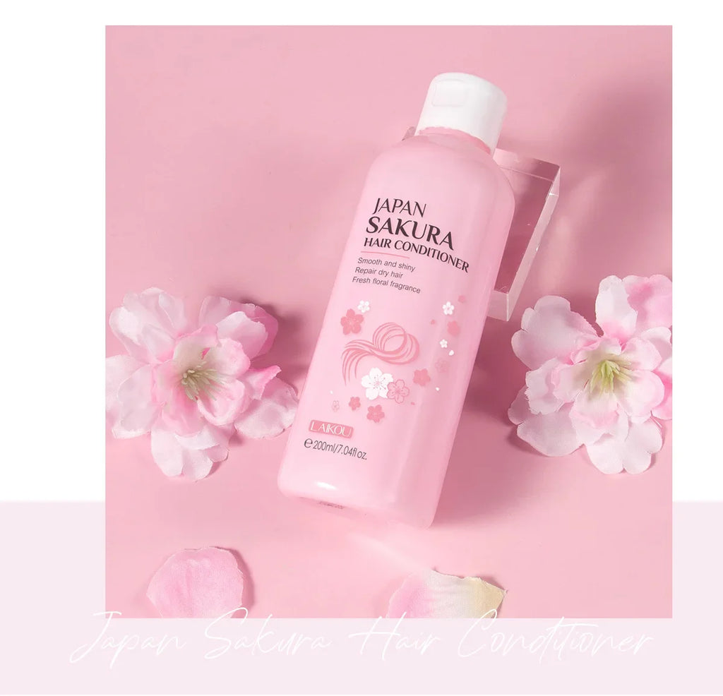 LAIKOU Japan Sakura Shampoo or Hair Conditioner Complex Oil Hair Care Repair Damaged Hair Repair Serum Oil Anti Hairs Loss
