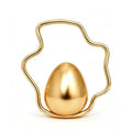 Egg Shape Acrylic Iron Box Handbag,Women Irregular Metal Frame Evening Bag,Luxury Wedding Elegant Party White Clutch Purse