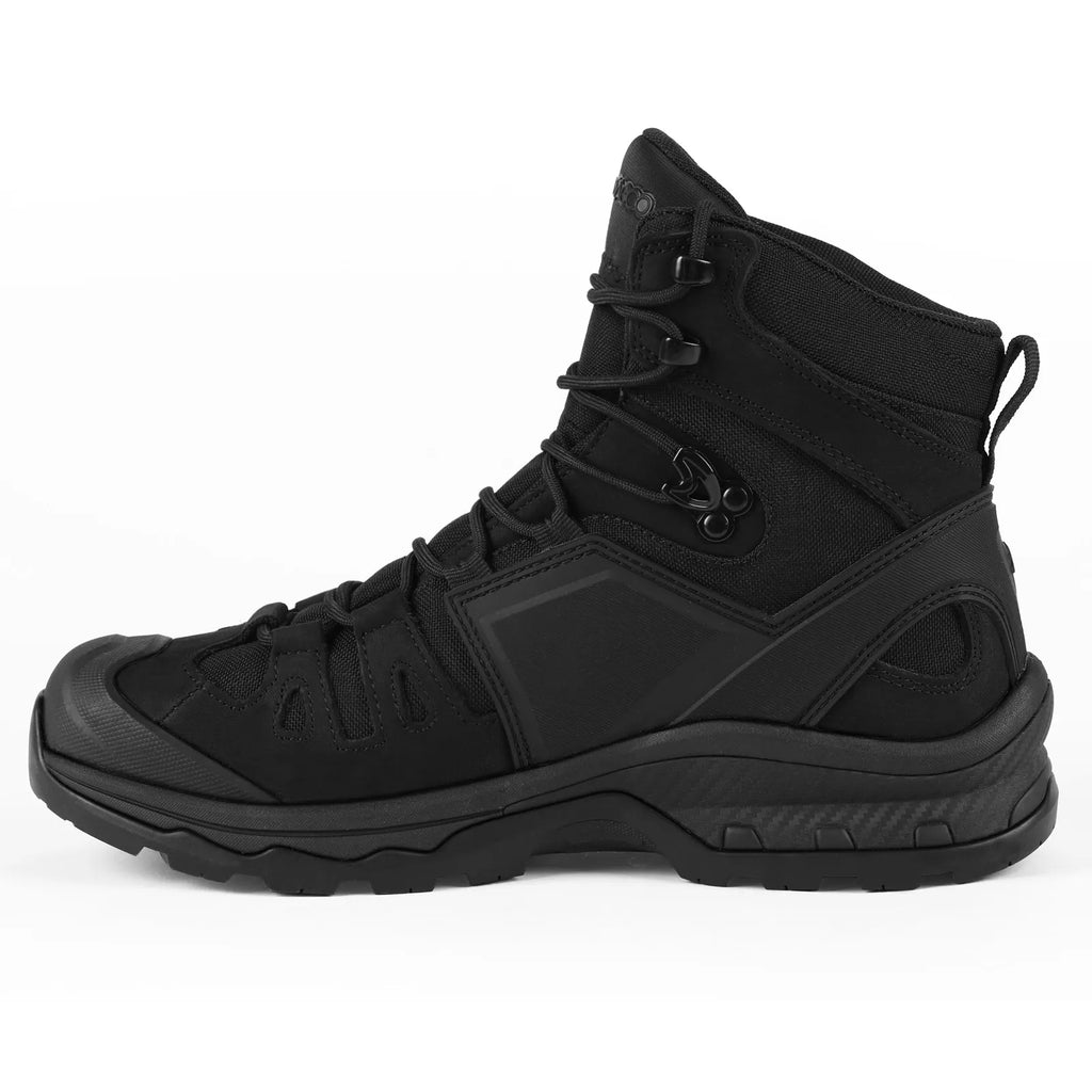 Men's Motorcycle Boots Waterproof  All Terrain Anti-slip Hiking Trekking Desert Combat 1000d Oxford Cloth Genuine Leather Boot