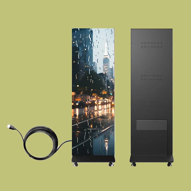 GOB P2 Foldable LED Poster Portable Digital Signage Indoor Mall Advertising Banner Screen