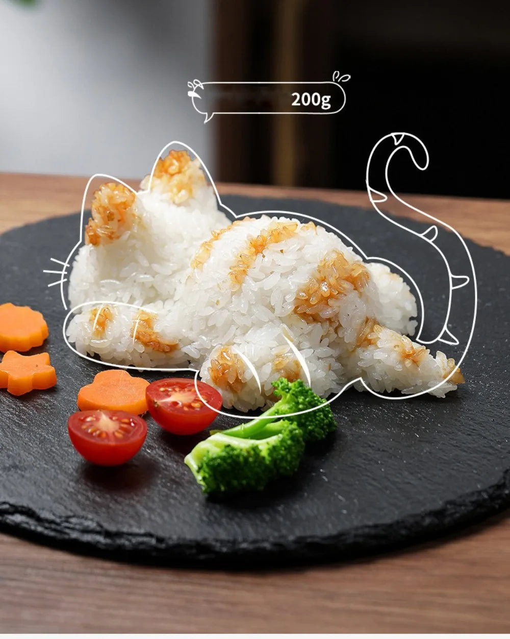 Cute Cat Animals Shape Sushi Molds Plastic Kids Rice Mashed Potato Pumpkin Mash Molds Baking DIY Tools Supplies Kitchen Gadgets