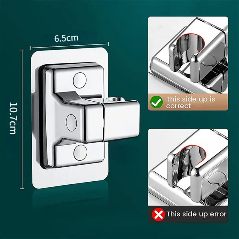 Adjustable Shower Head Holder Wall Mounted Bath Bracket Self-Adhesive Showerhead Handheld Trestle Bathroom Accessories