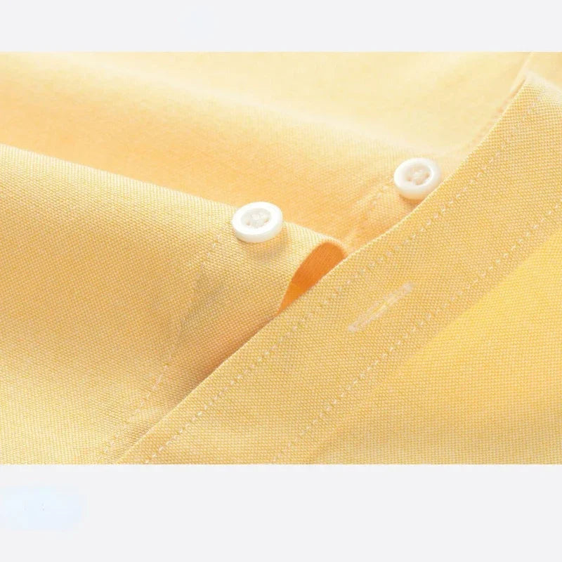 5XL 4XL Men Shirt Short Sleeves with Pockets Summer Business Solid Color Oxford 100% Cotton Men Shirt Short Sleeves White Shirt