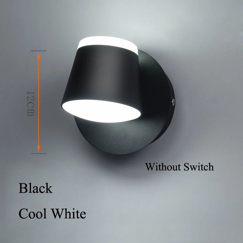 Indoor Home 8W LED Wall Light Wall Mounted Rotation Ceiling LED Wall Lamp Aisle Corridor Living Room Bedroom Reading Lights