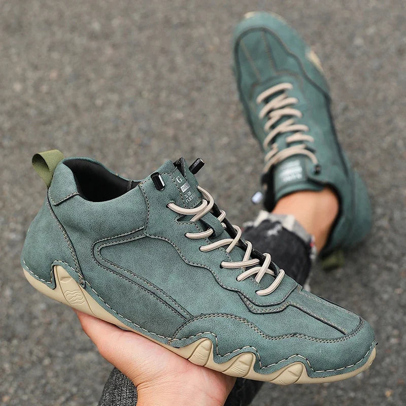 Men's Casual Leather Fashionable One Foot Loafers Brand Sneakers Boat Shoes Hiking Boots Cowboy Boots For Men Ankle Boots 2025