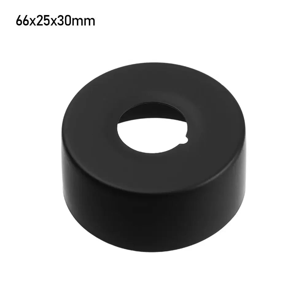 Black Shower Faucet Decorative Cover Chrome Finish Stainless Steel Wall Flange Water Pipe Wall Covers Bathroom Faucet Accessory