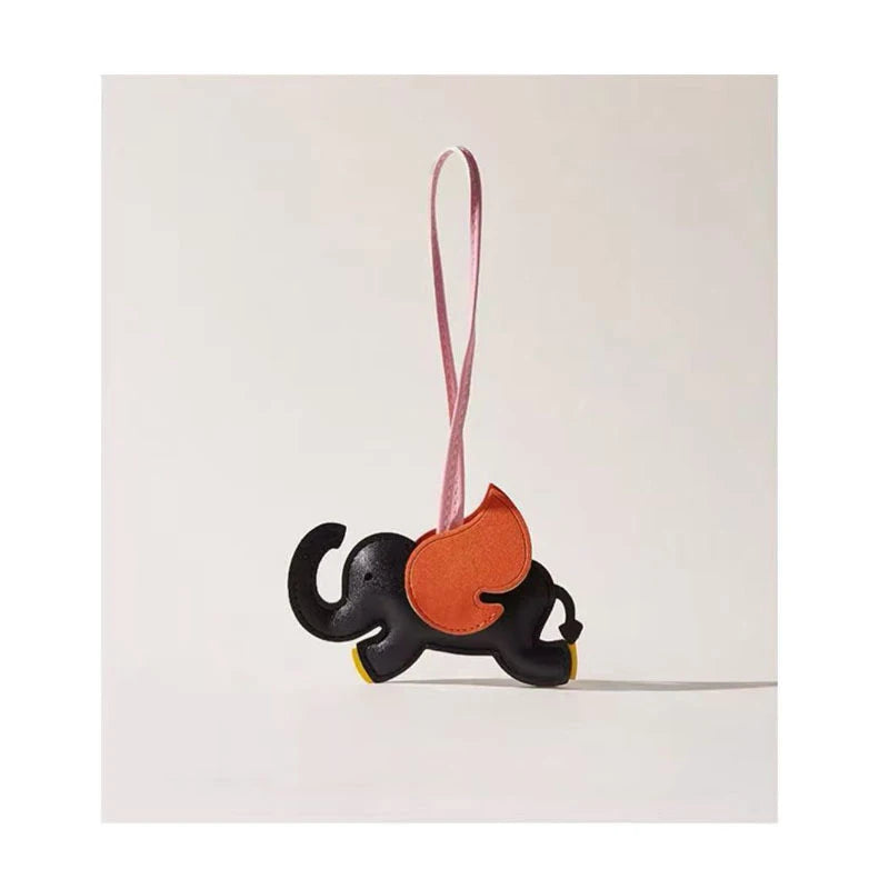 Cute and Playful Leather Dumbo Bag Pendant Bag Charm Bag Accessories School Bag Backpack Charm