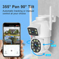6MP Dual-Lens PTZ Camera Outdoor - WiFi 6/AI Tracking 2-Way Audio IP66 Waterproof CCTV Security System with P2P O-kam Pro