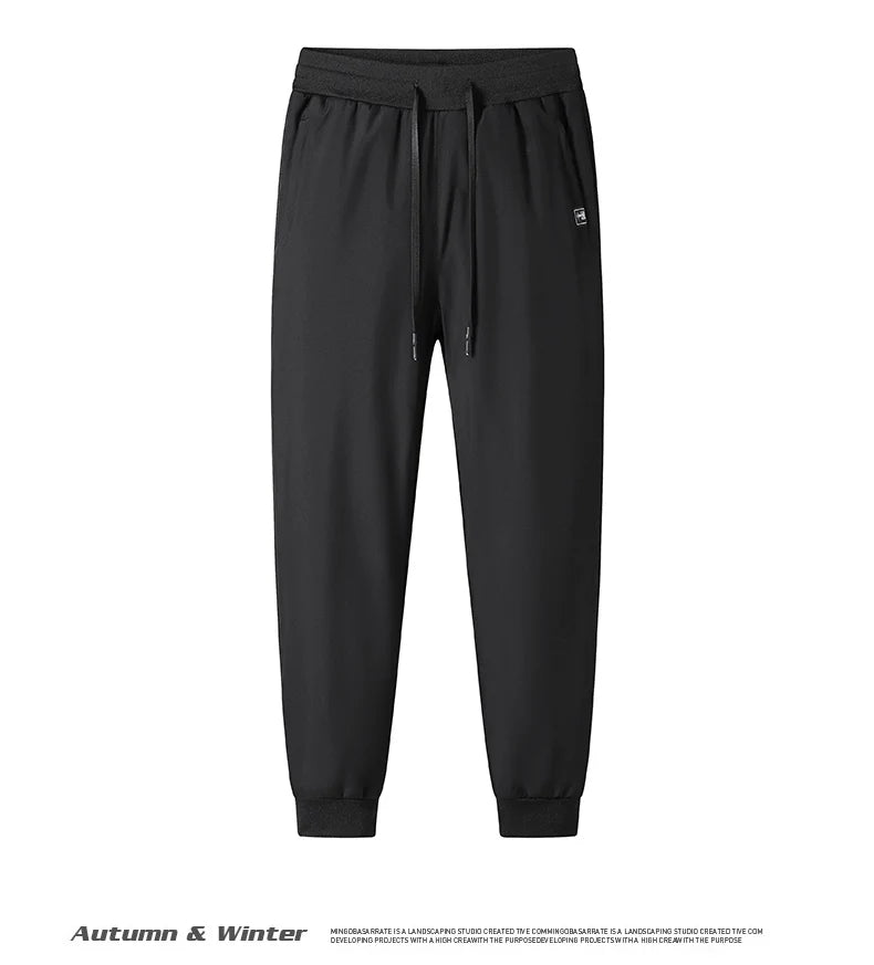 Plus Size 7XL 8XL Men's Winter Pant Fleece Velvet Plush Trouser Male Thermal Thick Warm Windproof Casual Joggers Waterproof Pant
