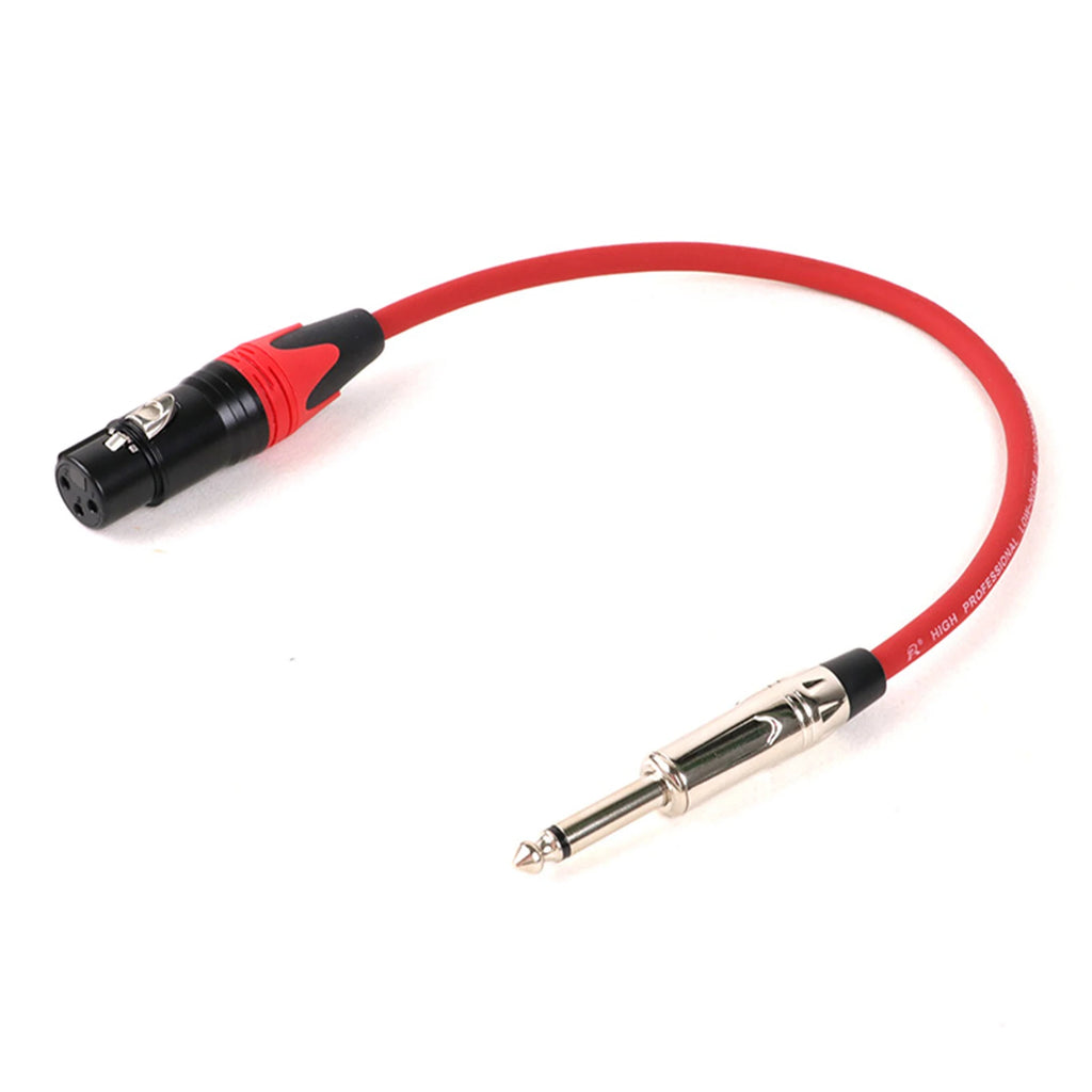 1PC 1/4 Inch (6.35mm) TS Jack to XLR Female/Male Microphone Audio Cable Unbalanced 3Pin XLR to Quarter Inch Mono Plug Mic Cord