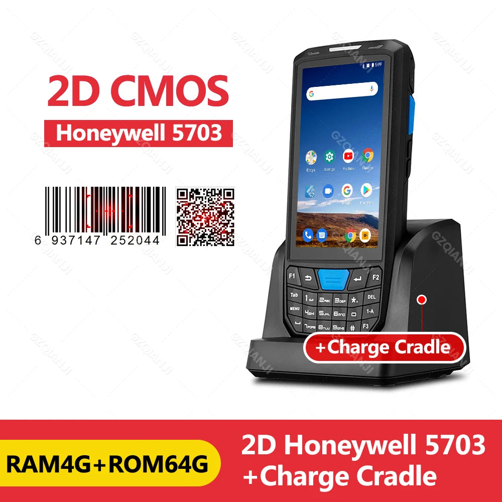 PDA Android Handheld Terminal Honeywell Barcode Scanner 1D 2D QR Portable Data Collector Terminal Device with WIFI 4G NFC