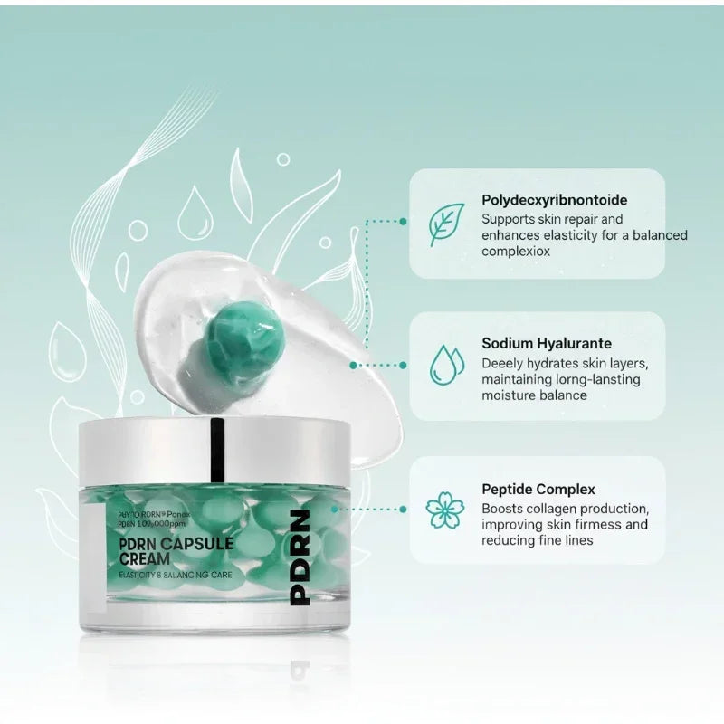 PDRN Centella Asiatica Firming Serum, Soothing Repair Moisturizing Essence, Hyaluronic Acid Deep Nourishing Face Cream Capsule