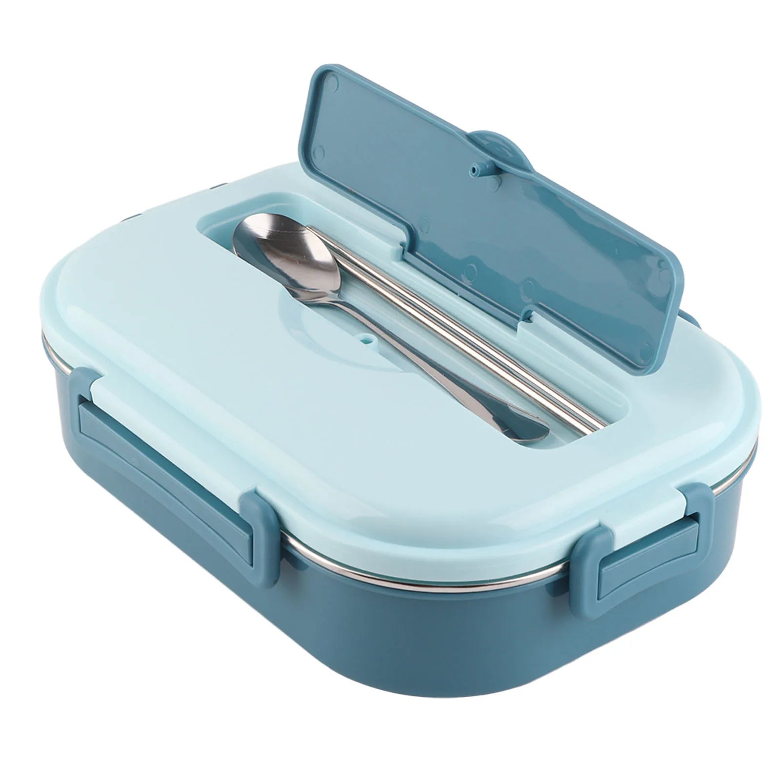 Stainless Steel Lunch Box 4‑Grid Portable Box Food Storage Container for Student Adult Dinnerware Food Storage Container