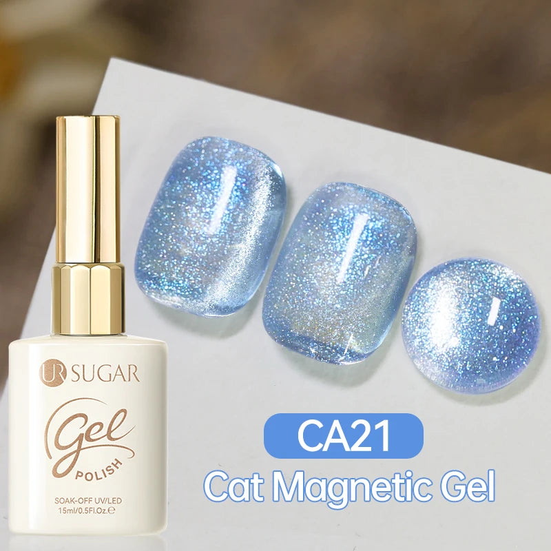 UR SUGAR 15ml Cat Magnetic Gel Jelly Glass Full Coverage Varnis Magnetic Gel Soak Off UV LED Gel Autumn Winter Xmas Manicure