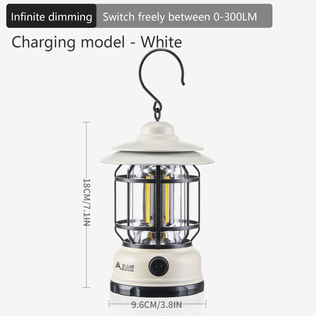 BISINNA Camping Lights Long Endurance Outdoor Tent Lights Rechargeable/Battery Waterproof Camping Lights Retro Atmosphere Lights