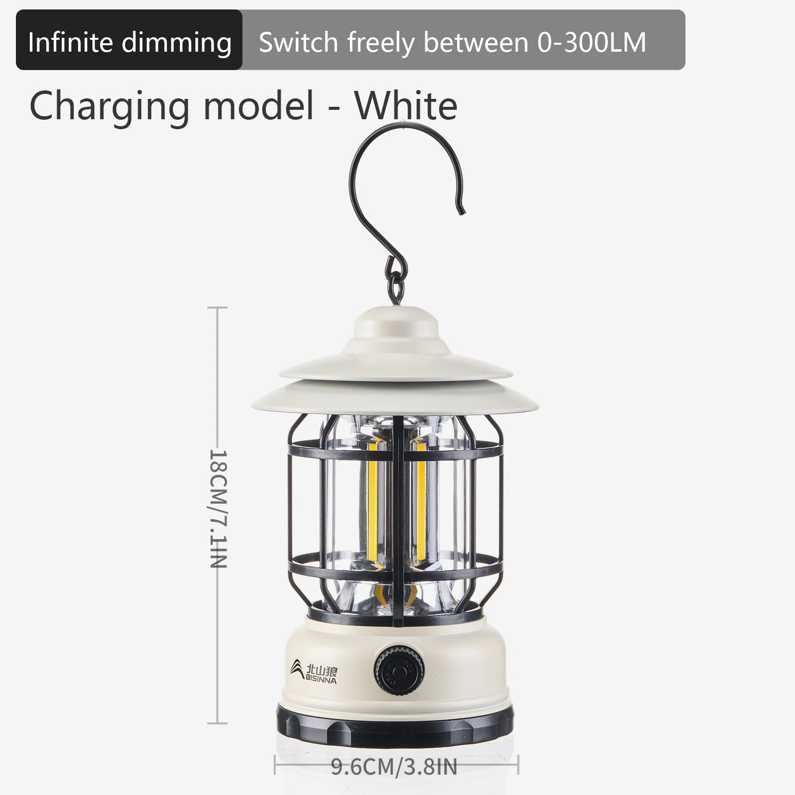 BISINNA Camping Lights Long Endurance Outdoor Tent Lights Rechargeable/Battery Waterproof Camping Lights Retro Atmosphere Lights