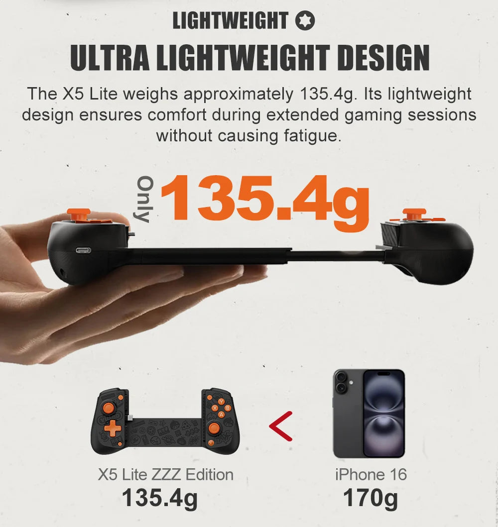GameSir X5 Lite Zenless Zone Zero Edition Mobile Gamepad for iPhone 17 16 15 Android iPad Mini Y700 Tablet Controle para Celular