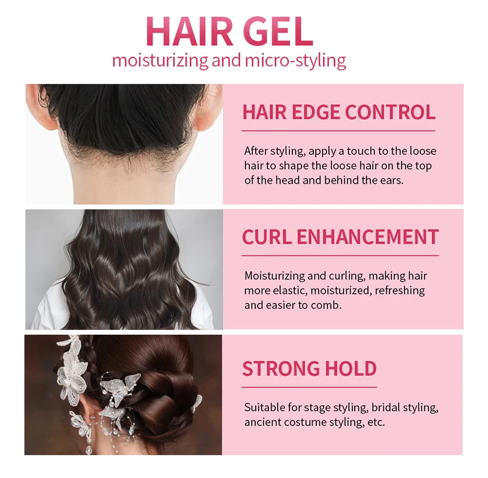 Edge Control Hair Styling Cream For Men Anti Frizz Moisturizing Non Sticky Curl Defining Smoothing Hair Wax For Hairline Edge