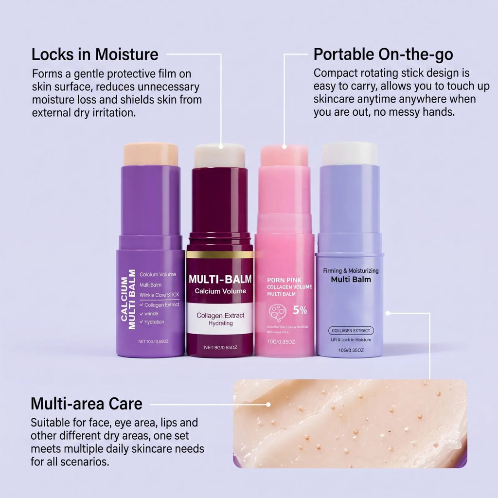 PDRN Calcium Volume Multi Balm Korean Anti-Oxidant Formula for Face, Eyes & Neck Hydrating, Firming Skin Treatment with Collagen