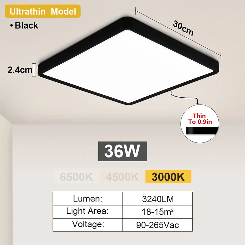 Modern LED Ceiling Light Ultrathin Decorative Light Bedroom Dining Room Living Room Indoor Home Light Waterproof Dustproof