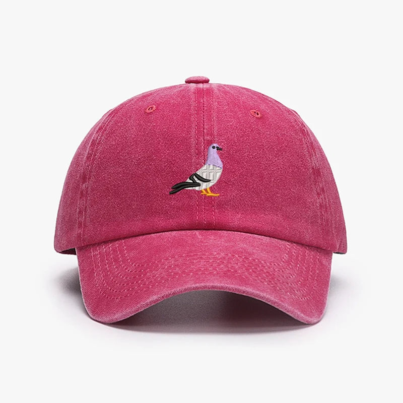 Embroidery Pigeon Spring vintage Baseball caps Men Women Water Washed Sports Fishing Sunshade Summer Autumn winter Dad Hat