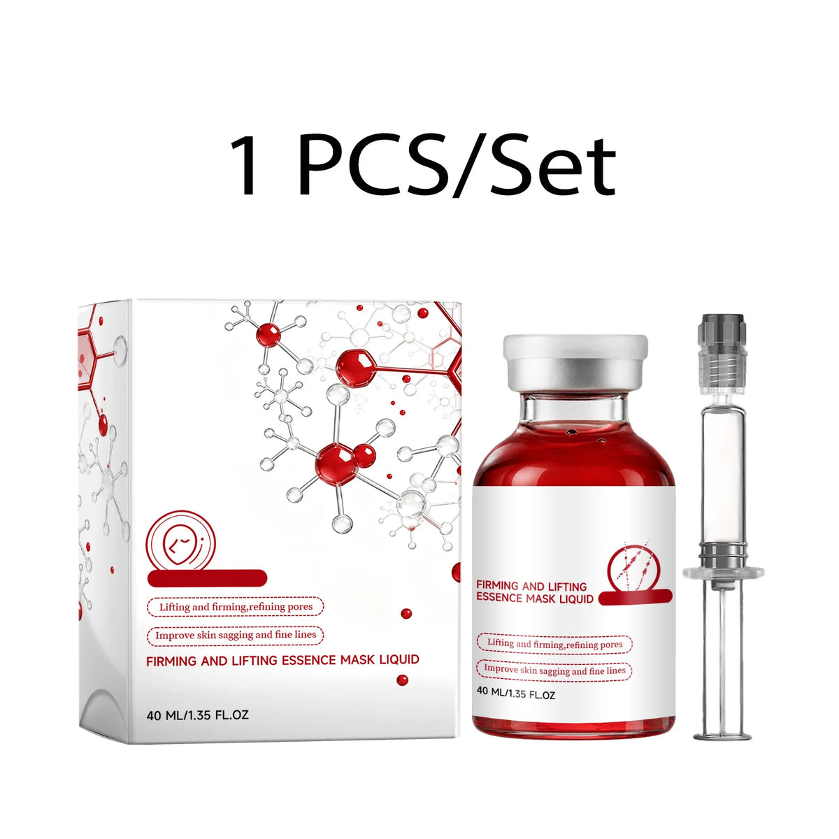 Firming Facial Essence 40ml Contour Serum Night Repair Makeup Prep for Smooth Skin Hydrating Non Sticky Daily Face Massage Care