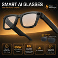 2026 New Smart Glasses 800W HD Camera WIFI Transmission Anti-shake Video Recording AI Translation Music Wireless Call Sunglasses