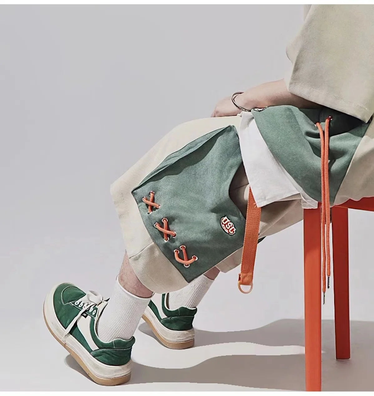 ARENS Hip Hop Cargo Shorts Men Basketball Men's Oversize Couples Matching Clothing Japanese Steetwear Summer Pockets Patchwork