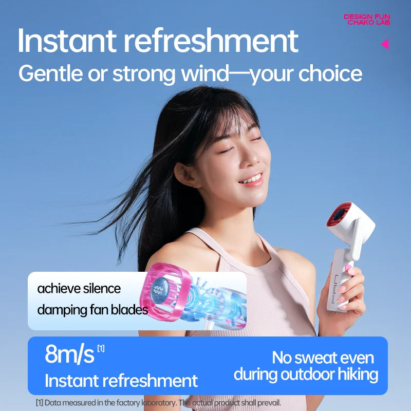 3-in-1 Foldable Rotating Fan (USB-Charged) Powerful airflow at 16,000 RPM, 120° rotation, suitable for various settings