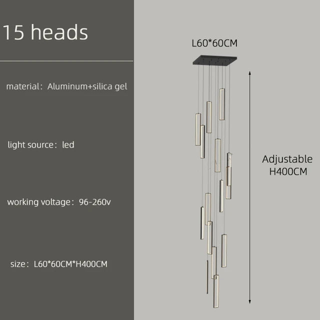 Stairs Lighting Led Ceiling Light Pendant Lamp For Dining Room Living Room Chandelier Modern Pendant Hanging Lamps For Ceiling