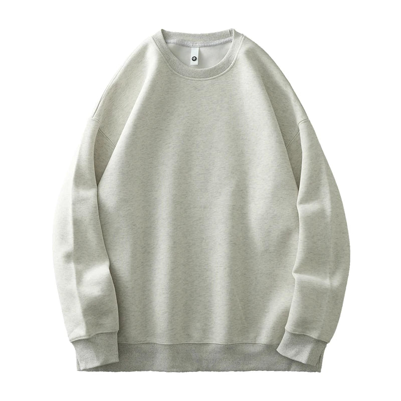 DUKEEN 460G Heavyweight Men's Sweatshirts 2025 Autumn Round-Neck Long Sleeve Solid Color Sport Pullover 11 Color Choose