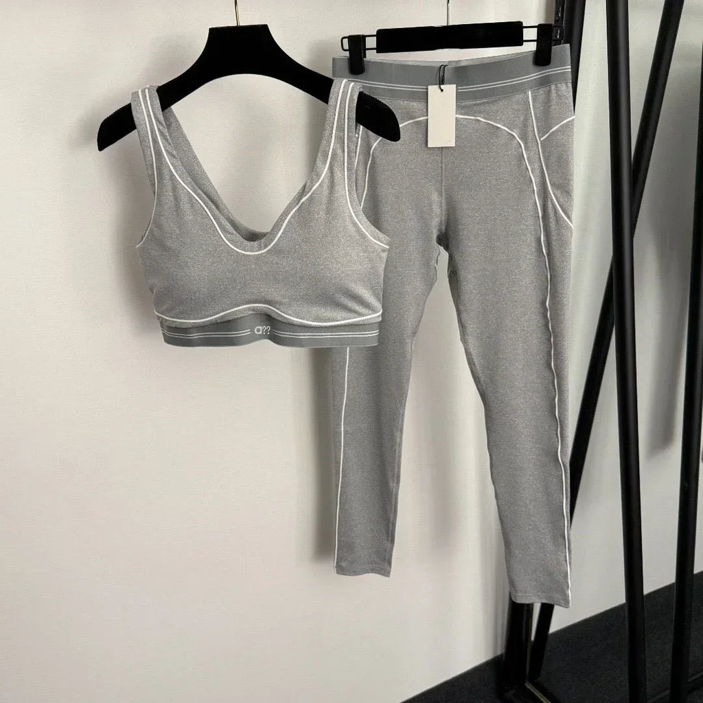 2026 Summer New Yoga Sports Suit Sling Vest Elastic Small Foot Leggings
