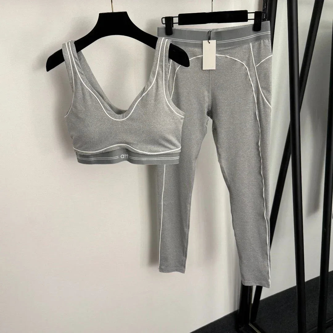 2026 Summer New Yoga Sports Suit Sling Vest Elastic Small Foot Leggings