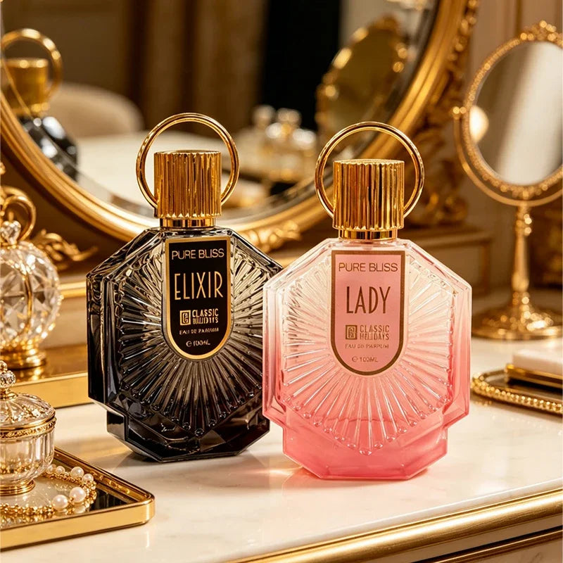Luxury Arabic Perfume 100ml,dubai Long Lasting Charming Mature Musk Perfume,fresh Lotus Floral-woody Fragrance Body Spray 100ml