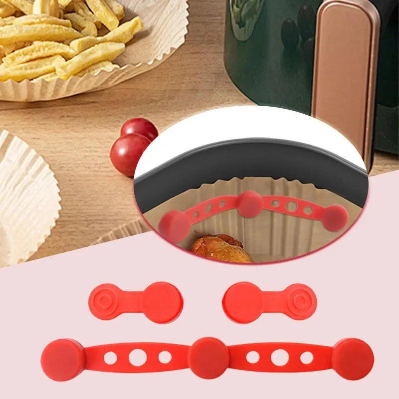 Air Fryer Magnet Silicone Buckle Silicone Air Fryer Liner Fixing Buckle Prevent Paper Shift and Burn Reusable Accessories