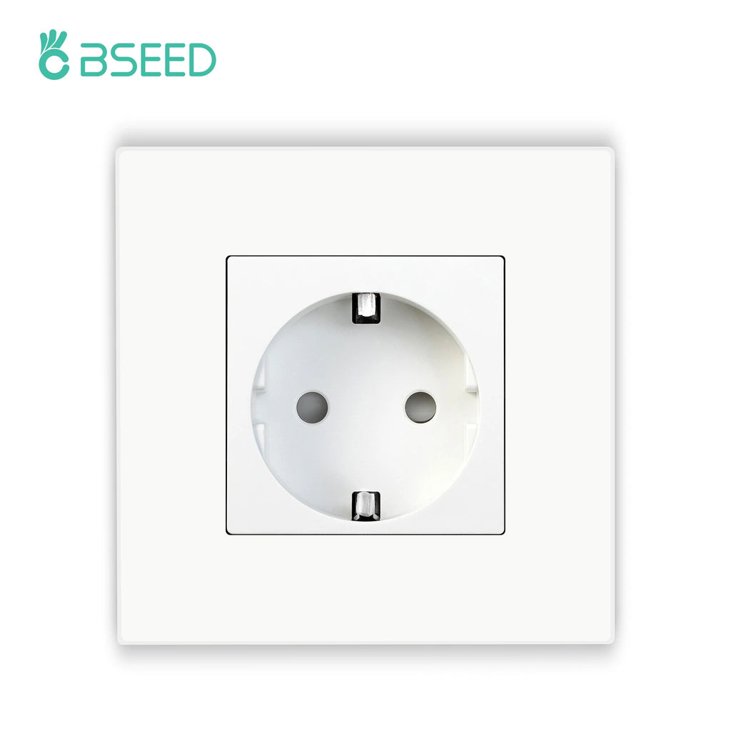 BSEED EU Wall Sockets Type-C USB Power Sockets Double Electric Sockets Triple Outlets Plastic Frame Germany Socket With Dual USB