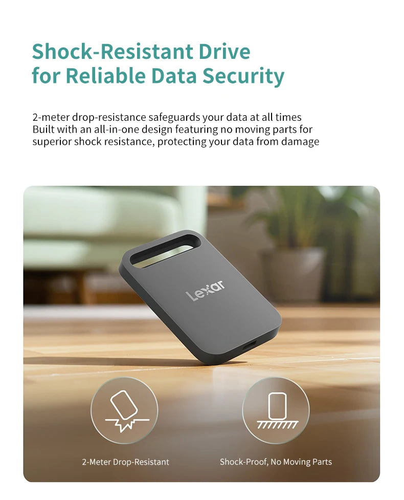Lexar Portable SSD USB 3.2 Type-C Solid State Drive SL260 PSSD 512GB 1TB External Hard Drive for iPhone 17 Smartphone Tablet PC