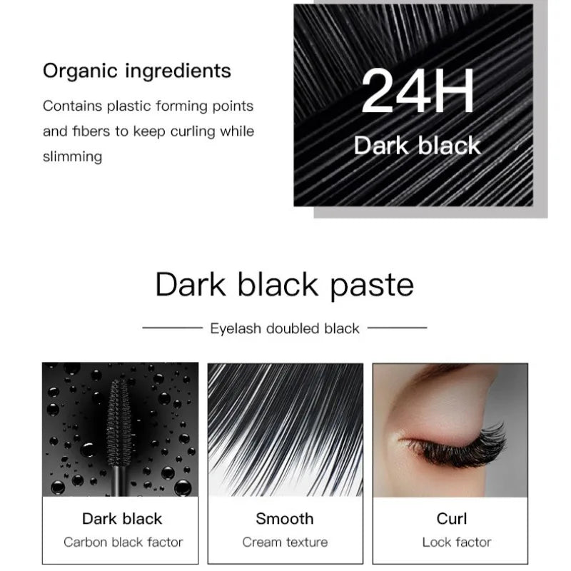 Extension 4D Pure Silk Fiber Lash Mascara Makeup Waterproof Ultra Black Volume and Length Thick Lash Extension Makeup Eyelash