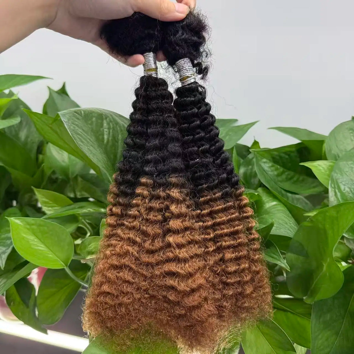 Mini Twist 4C Afro Kinky Curly Hair Bulk No Weft Crochet Human Hair Colored Bundles for Mini Braid Dreadlock Extension