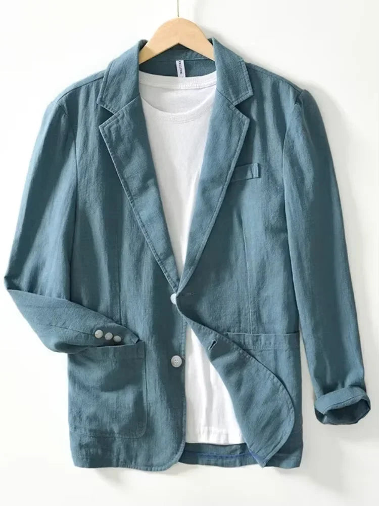 Breathable Men's Blazer Suit Jacket For Men Black Coat For Summer Business Lightweight Male Clothes 2025