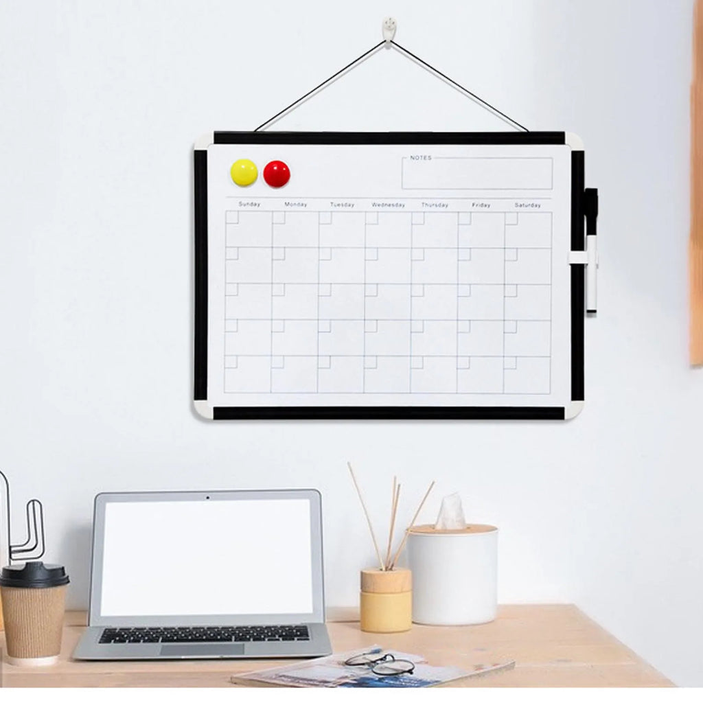 Monthly Calendar Dry Erase Whiteboard Replacement Magnetic Calendar White Board Easy To Write Practical Lightweight for School