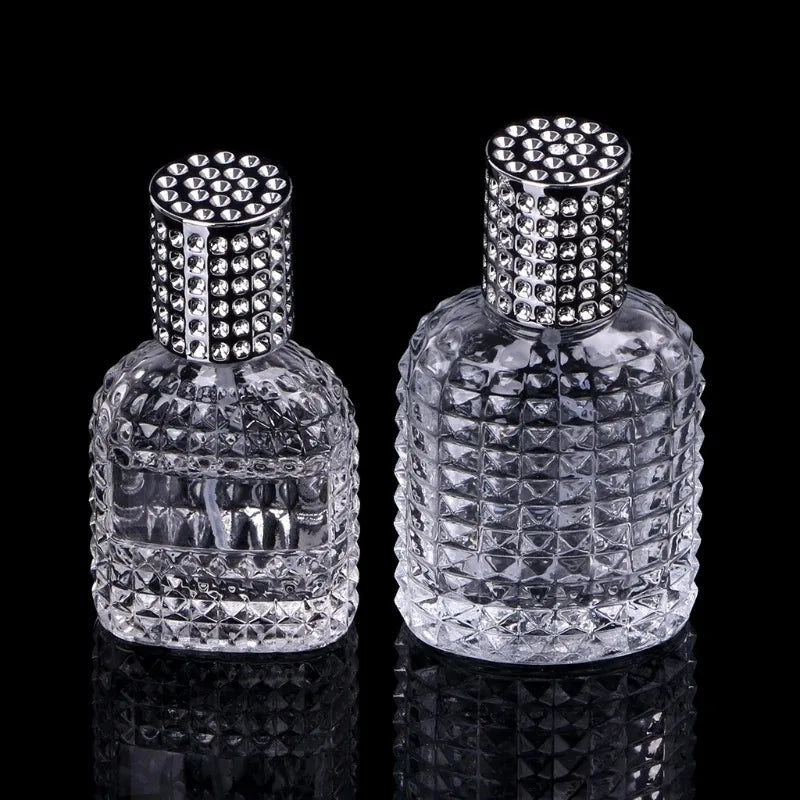30/50ml Thick Clear Glass Fine Mist Spray Scent Aftershave Luxury Perfume Bottle Empty Atomizer Bottle Refillable Empty Atomizer