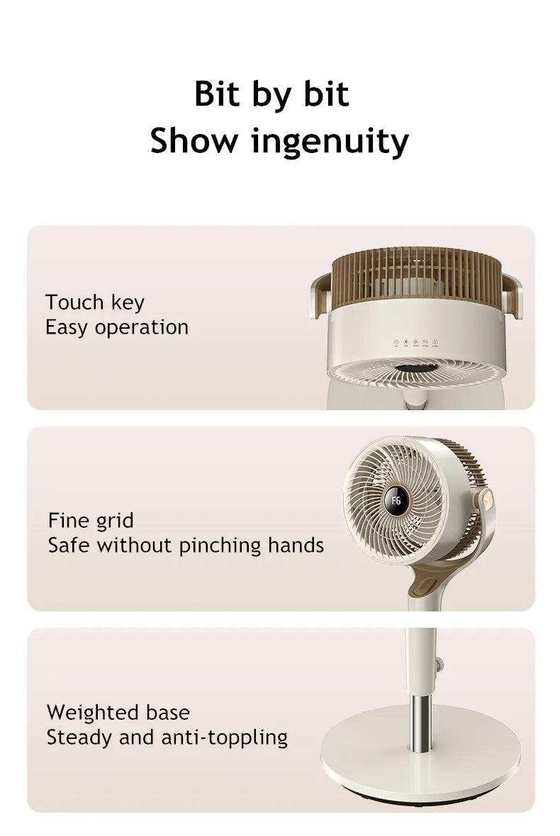 Air Circulation Fan Electric Fan Household Quiet Vertical Floor Fan Big Wind New Desktop turbo Fan Timing Remote Control