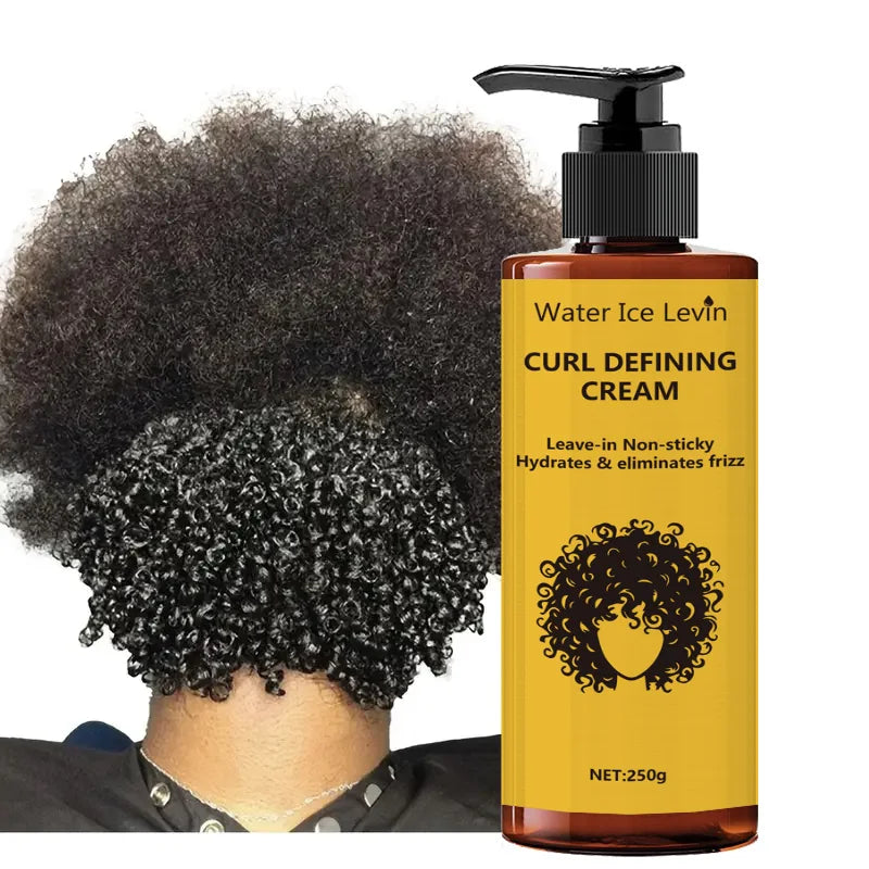 Curl Defining Cream - Contains Moroccan Argan Oil, Long-Lasting Anti-Frizz, Elastic and Voluminous Curls, Moisturizing Styling Suitable for Wavy and Curly Hair
