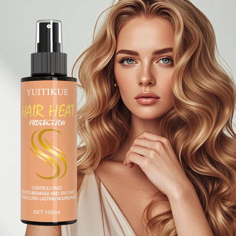 YUITIKUE Hair Thermal Protection Spray 100ml Control Frizz Reduce Breakage Long Last Nourish Before Heat Styling