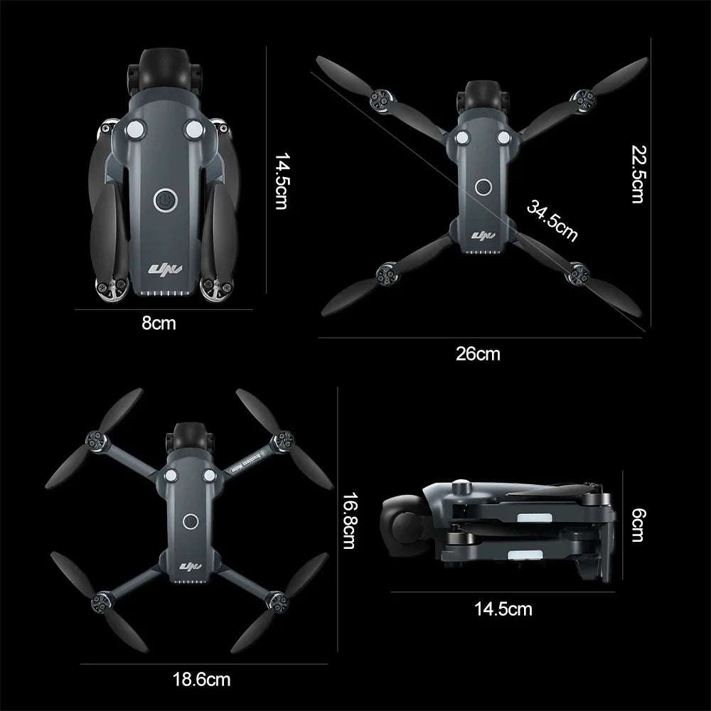 Original V988 Drone 4K HD Camera 360°Obstacle Avoidance Brushless 5G WIFI FPV GPS Quadcopter FPV RC Dron Toy with Big Screen