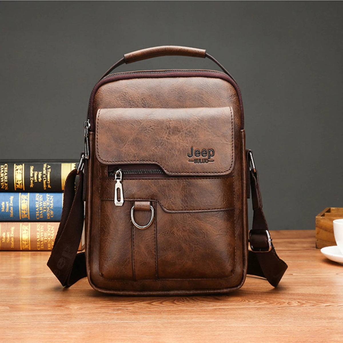 Men's Shoulder Bag, Business Commuting Men's Bag, Crossbody Bag, Soft Leather Hanging Bag, Large Capacity Small Backpack