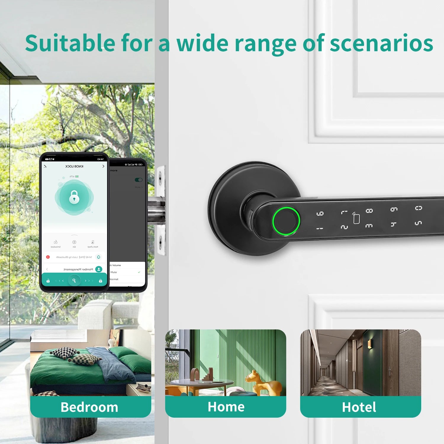 Electronic Lock With Fingerprint Password IC Card Unlock APP Remote Control Smart Door Locks Tuya Smart Home Security
